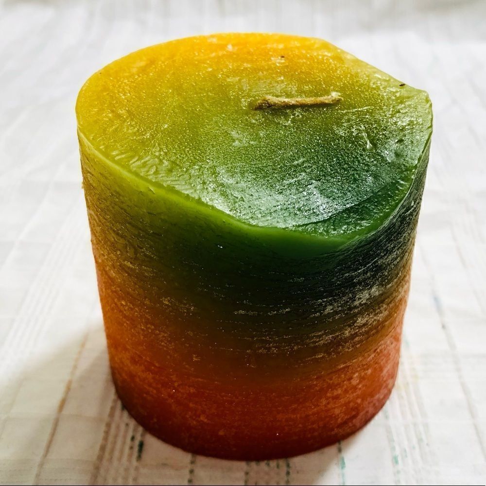 Handcrafted Timber Scented Candle (Orange/Green)‎ - Picture 6 of 11
